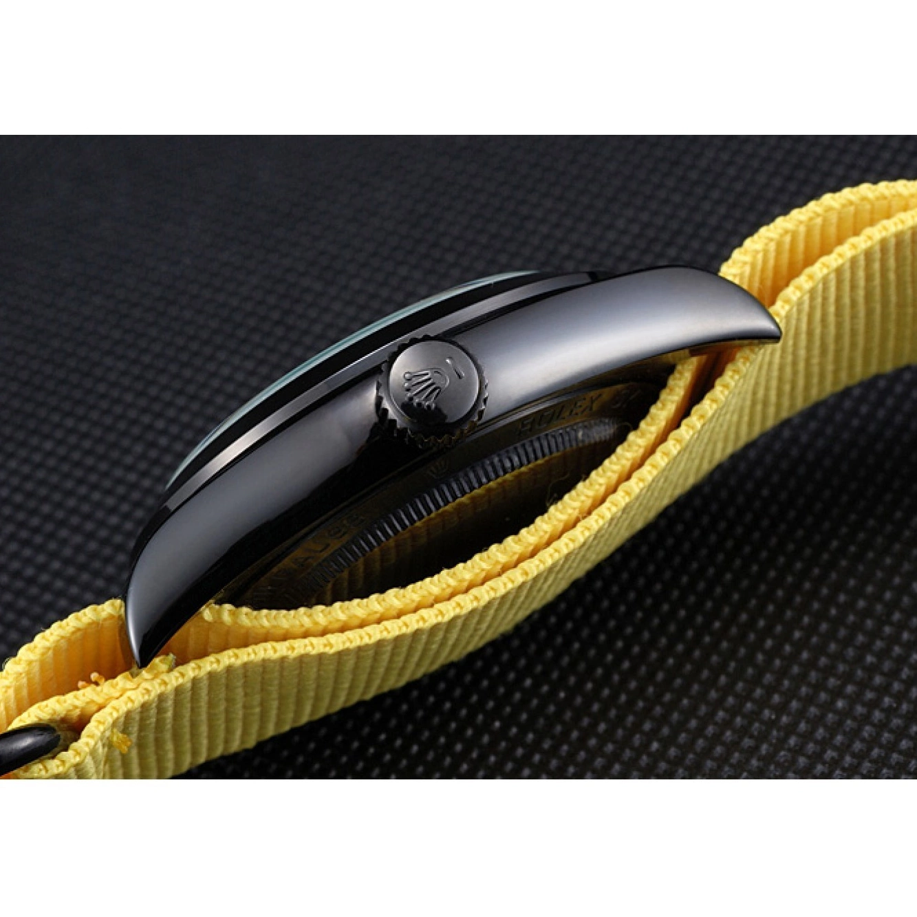 Aaa replica Milgauss 621999 Strap Nylon Yellow Rolex Bamford 0522